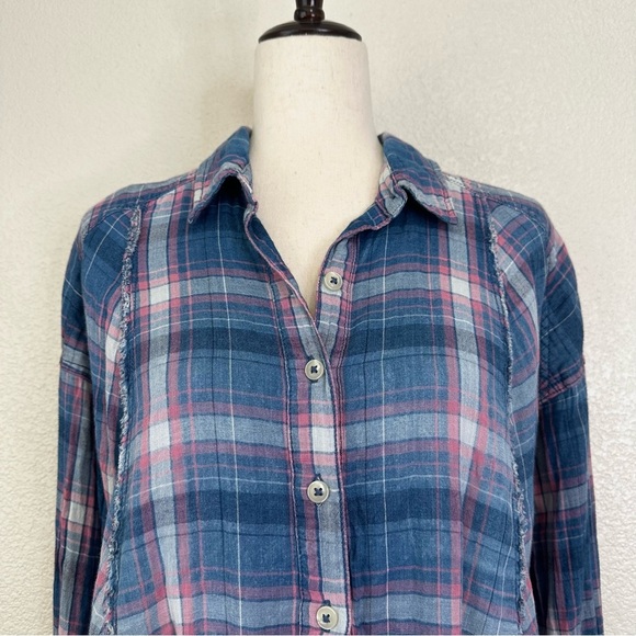 Free People We the Free Seeking Starlight Oversized Plaid Button Down, Size XS - Picture 4 of 13